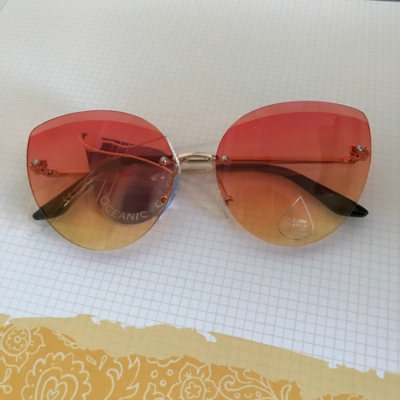 NO FRAME CAT EYE SUNGLASSES - Picture 6 of 8